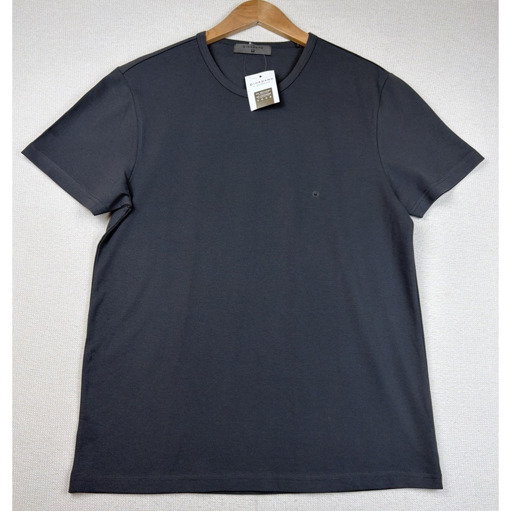 Giordano Crew Neck Short Sleeve Shirt Mens Size M Minimalist Preppy Cotton Blend